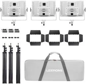 Godox Litemons LP1200Bi 120W Bi-Color LED 3-Light Panel Kit