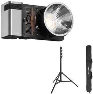 Zhiyun MOLUS X100 100W Bi-Color Pocket COB LED Light Combo Kit, Bundle with 9.5' Pro Air-Cushioned Light Stand
