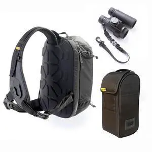 Cotton Carrier Hyker 12L Sling Bag with Lens Bag Insert for Binoculars, Black