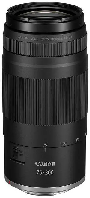 Canon RF 75-300mm f/4-5.6 Lens, Black