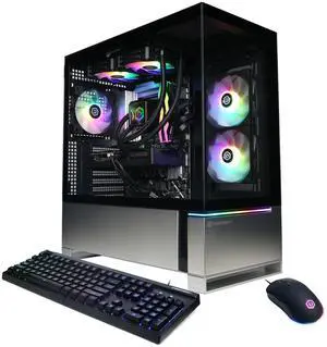 CyberPowerPC Gamer Supreme Liquid Cooled Gaming Desktop Computer, Intel Core Ultra 7 265KF 3.9GHz, 32GB RAM, 2TB SSD, AMD Radeon RX 9060 XT 16GB, Windows 11 Home, Black