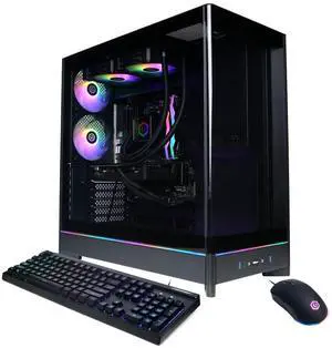 CyberPowerPC Gamer Supreme Liquid Cooled Gaming Desktop Computer, AMD Ryzen 7 9700X 3.8GHz, 32GB RAM, 2TB SSD, AMD Radeon RX 9060 XT 16GB, Windows 11 Home, Black