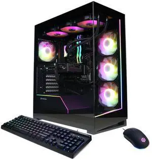 CyberPowerPC Gamer Supreme Liquid Cooled Gaming Desktop Computer, AMD Ryzen 9 9900X 4.4GHz, 32GB RAM, 2TB SSD, AMD Radeon RX 9060 XT 16GB, Windows 11 Home, Black