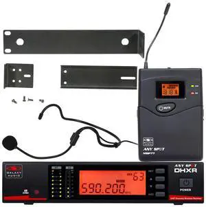 Galaxy Audio DHX Wireless Headset Microphone System, Includes DHXR Receiver and MBP77 Bodypack Transmitter, 584-607 MHz