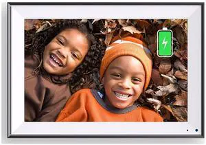 Cozyla 10.1" WXGA Wi-Fi Rechargeable Touchscreen Digital Picture Frame - Black with White Mat  D-3X341F2