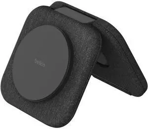 Belkin BoostCharge Pro 15W 2-In-1 Magnetic Qi2 Charging Foldable Travel Pad, Black