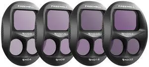 Freewell Standard Day Split ND Filter Kit for DJI Mavic 4 Pro Drone, 4-Pack