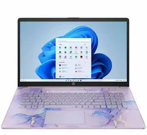 HP 17-cn0513nr 17.3" HD+ Laptop, Intel Celeron N4500 1.1GHz, 4GB RAM, 256GB SSD, Windows 11 Home, Winter Lavender/Natural Silver