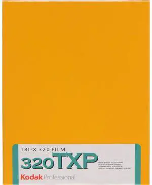 Kodak Professional Tri-X Pan 320 TXP 4164 B&W Film ISO 320, 4x5", 10 Sheets
