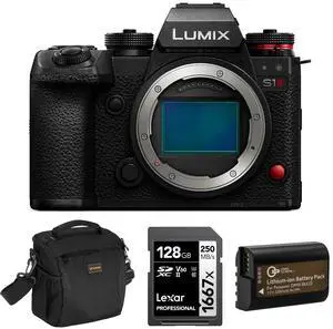 Panasonic LUMIX S1 II Mirrorless Camera + V60 SD Card, Extra Battery & Shoulder Bag