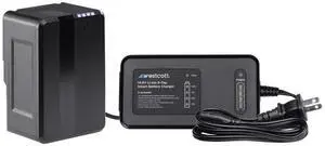 Westcott MV95 Mini 95Wh 14.8V 6400mAh Lithium-ion V-Mount Battery with D-Tap Charger, Black
