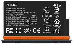 Insta360 2800mAh Rechargeable Ultra Battery for X5 Action Camera, Black