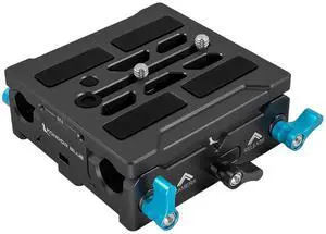 Kondor Blue LWS ARRI Bridge Plate with Riser Plate for C70/BMPCC 6K Pro/URSA Mini/FX6/Venice, Raven Black