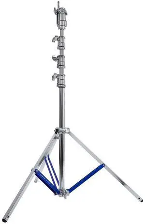 Flashpoint Flashpoint Heavy Duty 13.3ft High Cine Stand Pro with Leveling Leg and Combo Head, Silver, Max Load 39.7lb/18kg