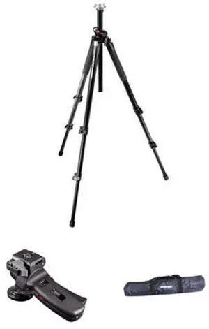 Manfrotto 055XPRO3 3-Section Aluminum Tripod, Bundle with 322RC2 Grip Action Ball Head and Flashpoint Tripod Case