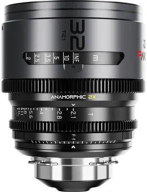 DZOFILM DZOFilm PAVO 32mm T2.1 2x Anamorphic Prime Lens for PL/EF Mount, Neutral Coating (Feet)