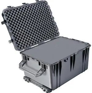 Pelican 1660 Watertight Wheeled Hard Case with Foam Insert - Black