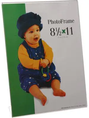 MCS Acrylic Bent Frame Ultra-Clear 'L' Easel Frame for a 8.5x11" Vertical Photo