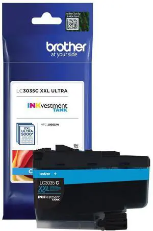 Brother LC3035 Ultra High Yield INKvestment Tank Ink Cartridge, Up to 5000 Pages, Cyan