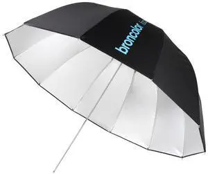 Broncolor Focus 110 43.3" Parabolic Umbrella, Silver/Black