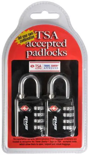 SKB 1-PDL TSA Combination Padlock, 2-Pack