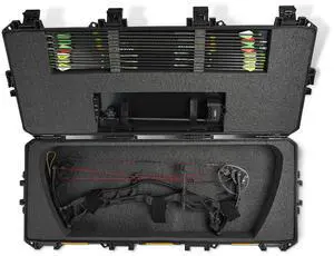 Pelican V730BOW Vault Wheeled Bow Hard Case with Foam Insert, Black