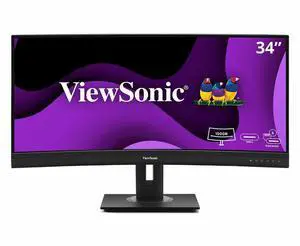 ViewSonic VG3456CA 34" 21:9 4K Ultra WQHD 100Hz USB-C Docking Curved IPS LED Monitor
