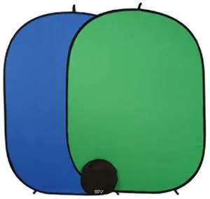 Smith-Victor Chameleon Chroma-Key Reversible 57x77" Green/Blue Collapsible Reversible Background