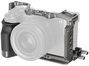 SmallRig HawkLock Quick Release Cage Kit with Silicone Handle for Sony Alpha 7C II/7CR, Black
