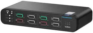 Belkin 4:2 DisplayPort MultiClave Secure KVM Switch with CAC, TAA Compliant