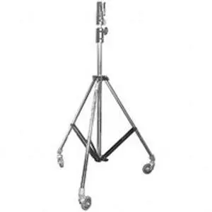 Manfrotto Manfrotto 7' Air Damped Cine Lightstand with Casters, 2 Section, Chrome.