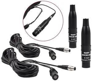 Nady OHCM-200 Overhead Hanging Back Cardioid Uni-Directional Electret Condenser Microphone, 2-Pack