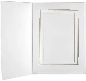 TAP Whitehouse Folder Frame for 5x7" Vertical Photo, White/Gold, 25-Pack