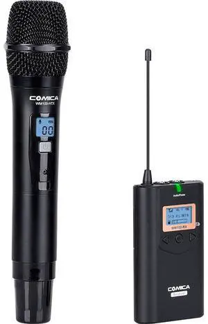 Comica CVM-WM100H Camera-Mount UHF Wireless Handheld Microphone System, 520-534MHz Comica CVM-WM100H Camera-Mount UHF Wireless Handheld Microphone System, 520-534MHz