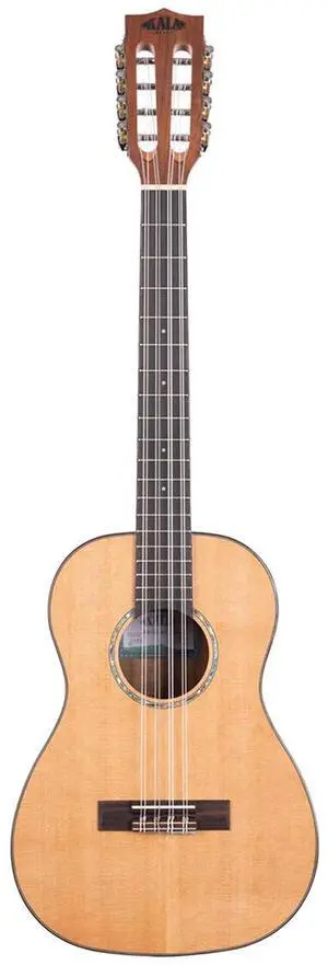 Kala Gloss Solid Cedar Top Acacia 8-String Baritone Ukulele, Natural