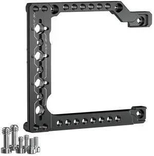 Bright Tangerine Right Side Horse Shoe Plate for RED V-RAPTOR Camera, Black