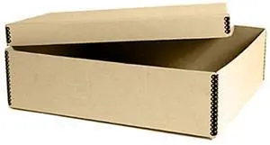 Archival Methods Metal Edge Short Top Box 12.5x15x4.25", Tan