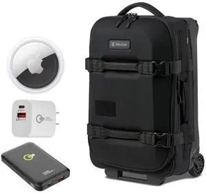 Pelican Aegis Series 22" Wheeled Carry-On Roller Hybrid Duffel Bag + Travel Bundle Black