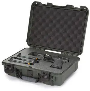 Nanuk 910 Waterproof Hard Case with Foam Insert for Pistol Optic Ready, Olive
