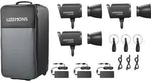Godox Litemons LA150R RGB LED Monolight (3-Light Kit, Black)