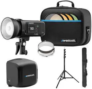 Westcott FJ400 II 400W Bi-Color Strobe, Bundle with FJ ProMax Extra Battery and 9.5' Light Stand Westcott FJ400 II 400W Bi-Color Strobe, Bundle with FJ ProMax Extra Battery and 9.5' Light Stand
