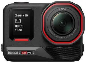 Insta360 Ace Pro 2, 8K AI-Powered Action Camera, Standard Bundle w/ Dual Battery, Midnight Black