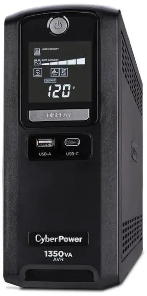 CyberPower CST135UC 1350VA/810W Simulated Sinewave LCD Battery Backup UPS System, Black CyberPower CST135UC 1350VA/810W Simulated Sinewave LCD Battery Backup UPS System, Black