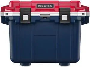 Pelican 30QT Americana Elite Cooler, Blue/Red/White