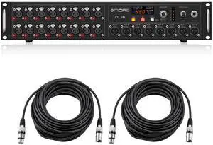 Midas DL16 16 Input and 8 Output Stage Box with 16 Midas Mic Preamps, Bundle with 2x H&A 25' XLR Microphone Cable
