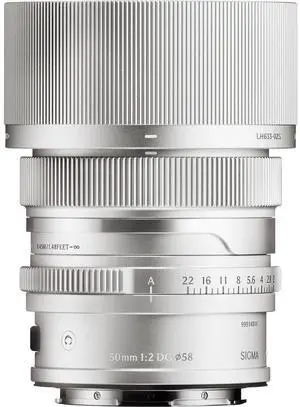Sigma 50mm f/2 DG Contemporary Lens for L Mount, Silver