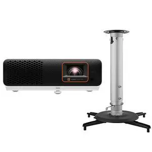 BenQ X500i 4K Ultra HD HDR 4LED Short Throw DLP Gaming Projector, Bundle with CM00G3 Universal Ceiling Mount