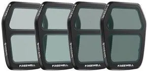 Freewell Bright Day Split ND/PL Filter Set for DJI Air 3S Drone, 4-Pack