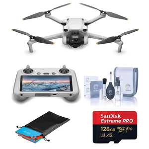 DJI Mini 3 Drone with RC Remote Controller, Bundle with 128GB microSD Card and Landing Pad DJI Mini 3 Drone with RC Remote Controller, Bundle with 128GB microSD Card and Landing Pad