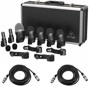 Behringer BC1500 Premium 7-Piece Drum Microphone Set for Studio and Live Applications, Bundle with 2x 25' XLR Male to Female Professional Microphone Cable Behringer BC1500 Premium 7-Piece Drum Microphone Set for Studio and Live Applications, Bundle with 2x 25' XLR Male to Female Professional Microphone Cable